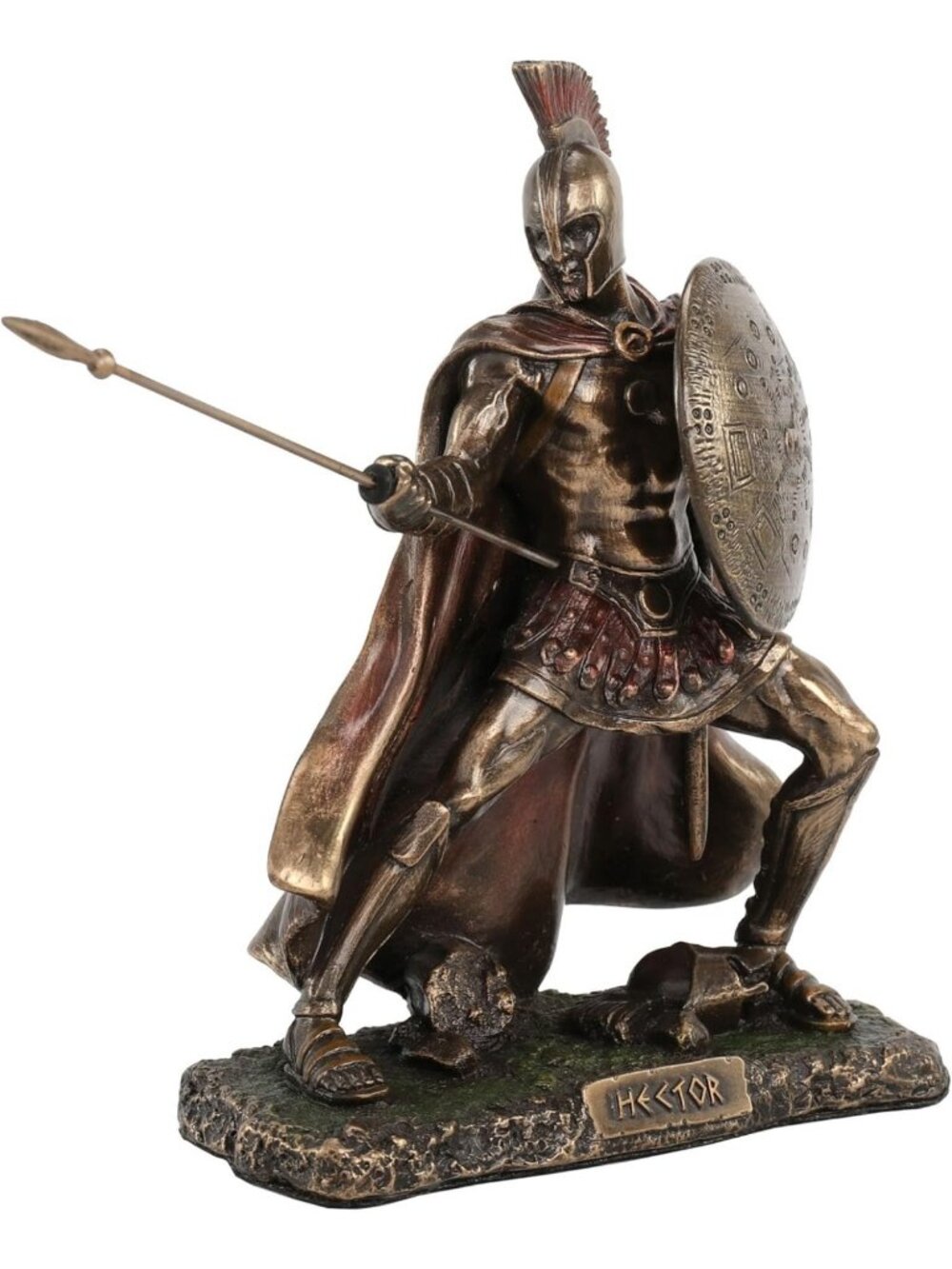 Trojan Warrior Statue - Hector with Spear & Shield, Mythical Home Decor